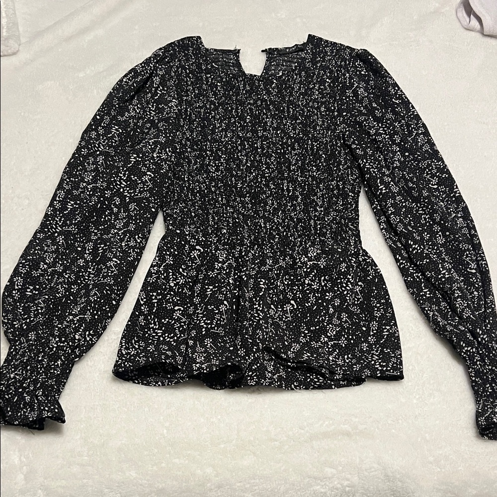 Elegant Black and White Women's Top